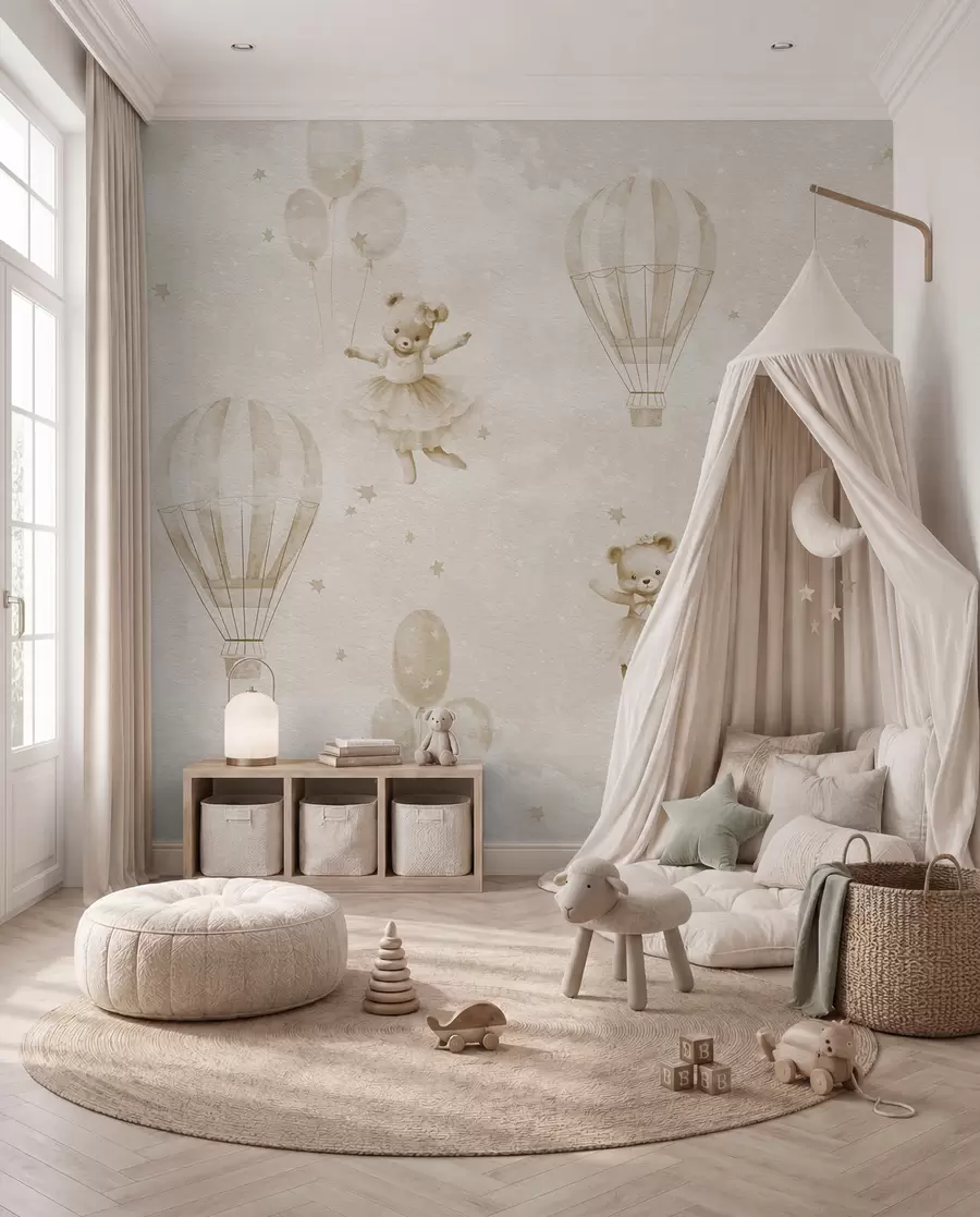 Wall Mural Photo Wallpaper Bears among the Balloons u97954v1