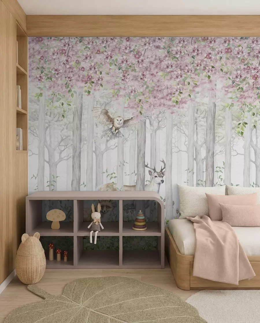 wall murals Blossom Woodland Haze u97614