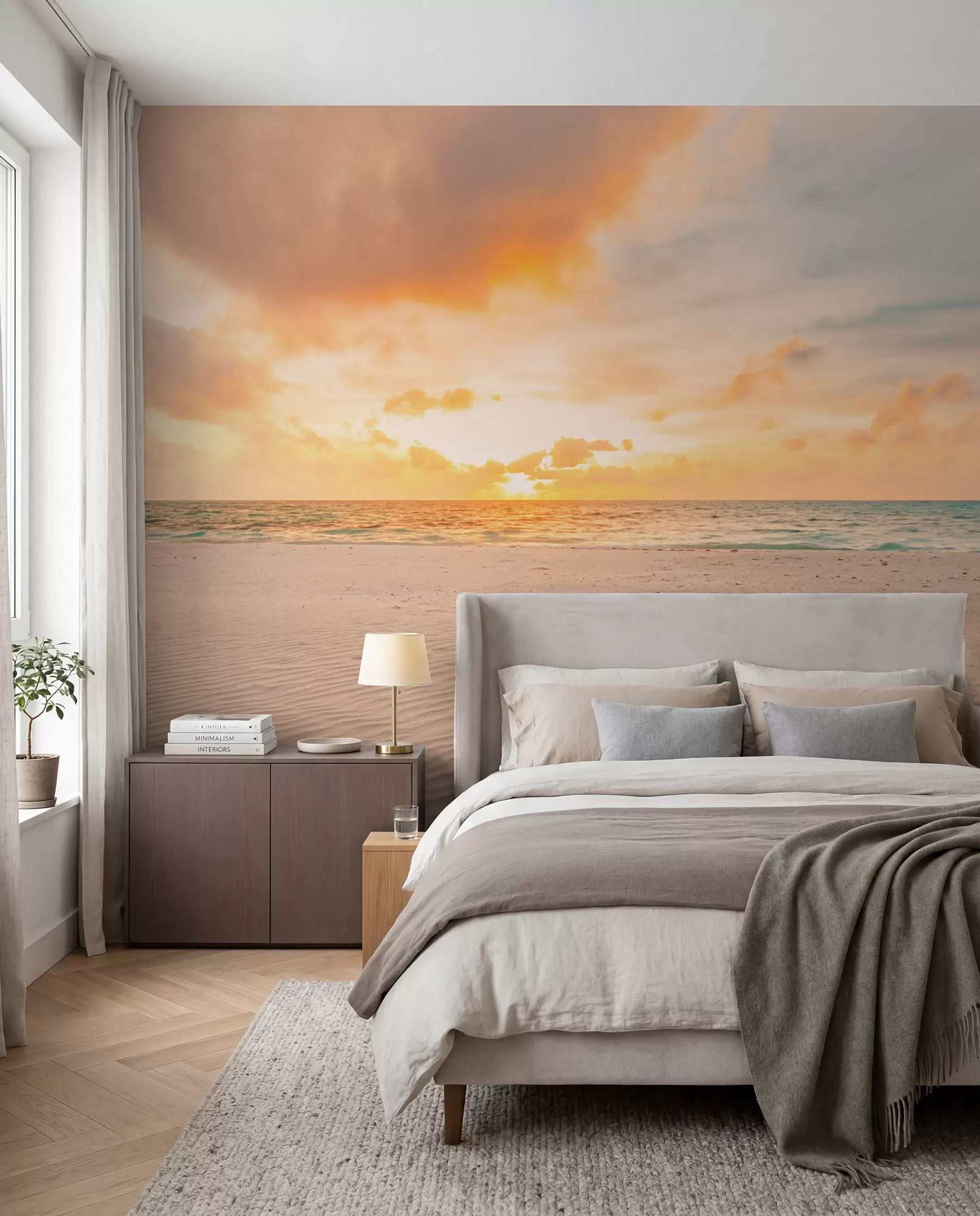 Wall Mural Photo Wallpaper Beach white sand sea and waves u97894