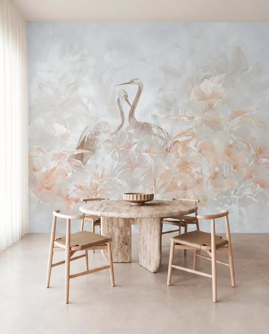 Wall Mural Photo Wallpaper Storks in love u67508