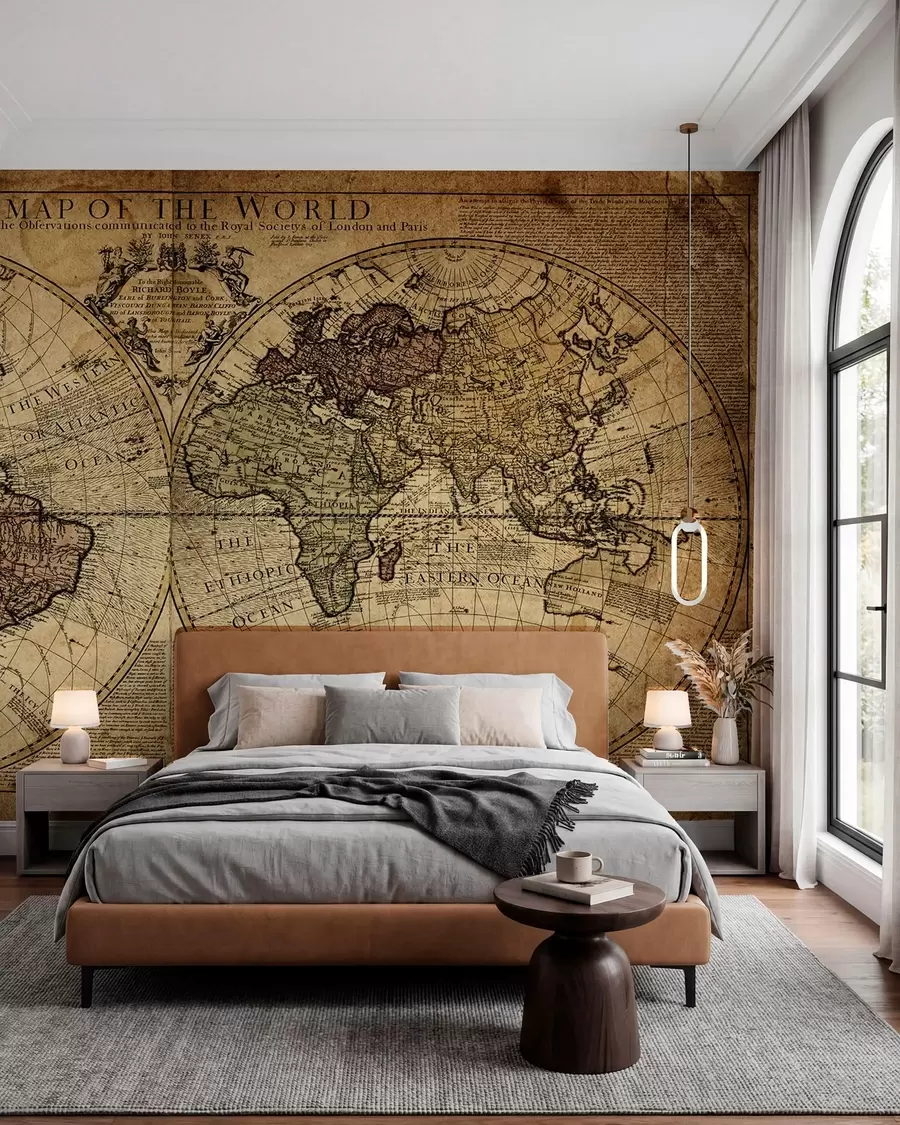 Wall Mural Photo Wallpaper An antique world map u18533