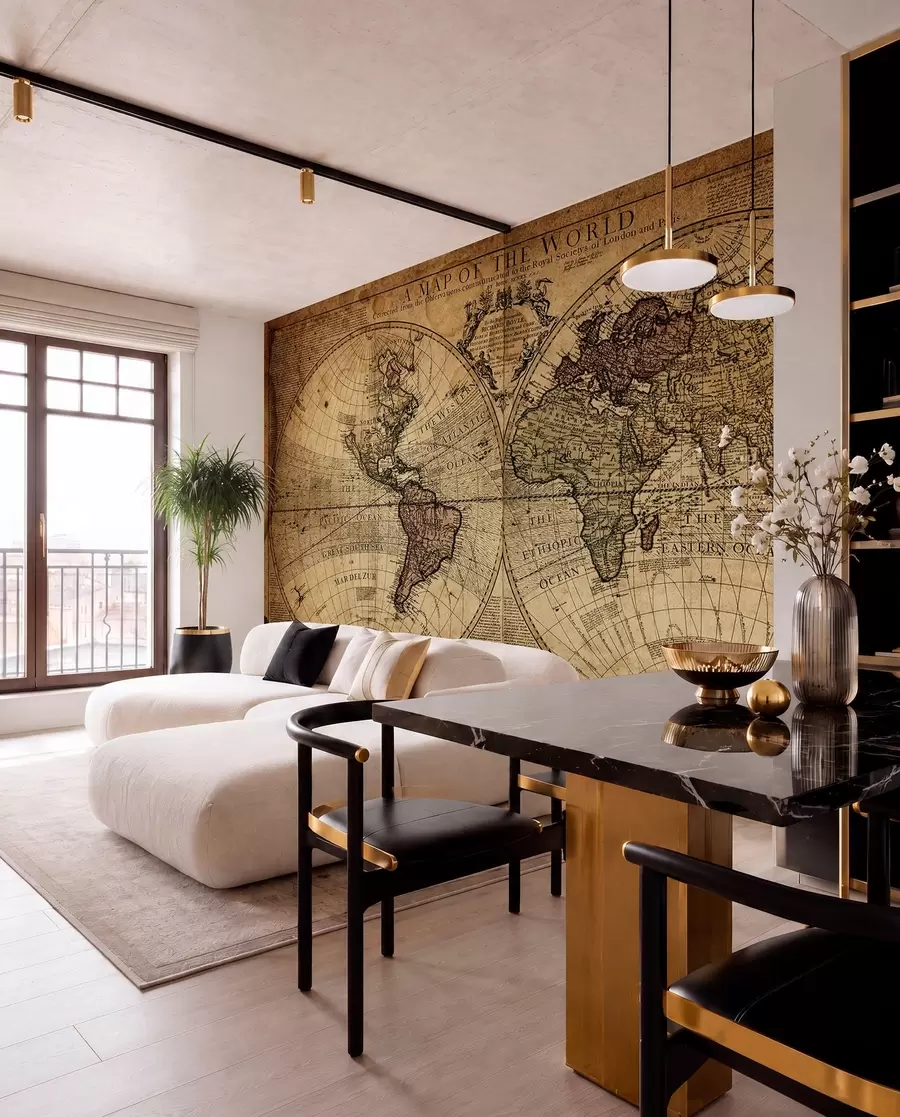 Wall Mural Photo Wallpaper An antique world map u18533