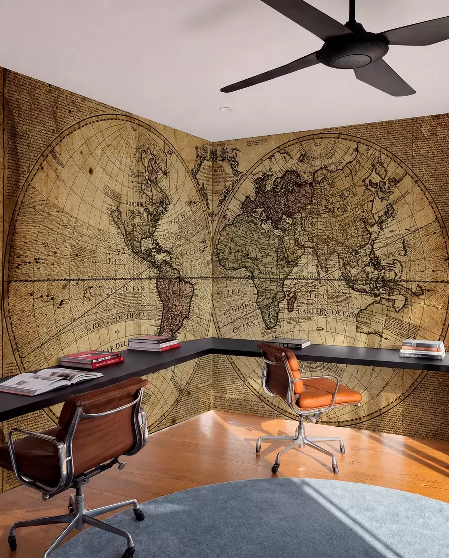 Wall Mural Photo Wallpaper An antique world map u18533