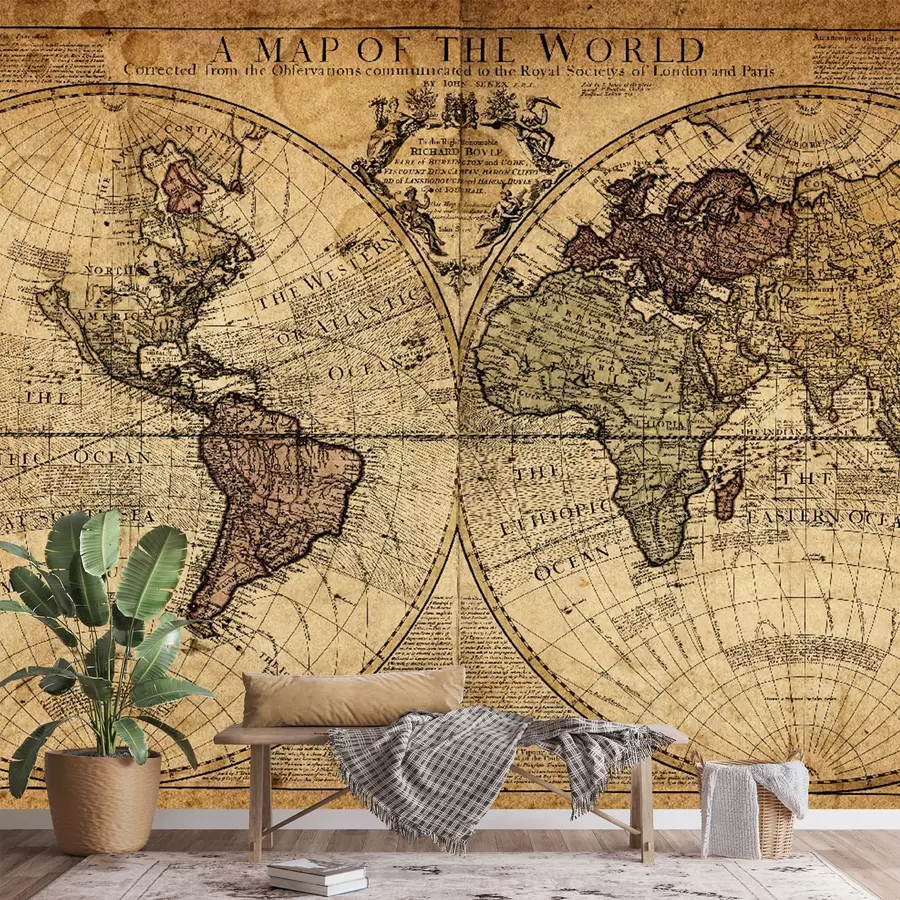 wall murals An antique world map u18533
