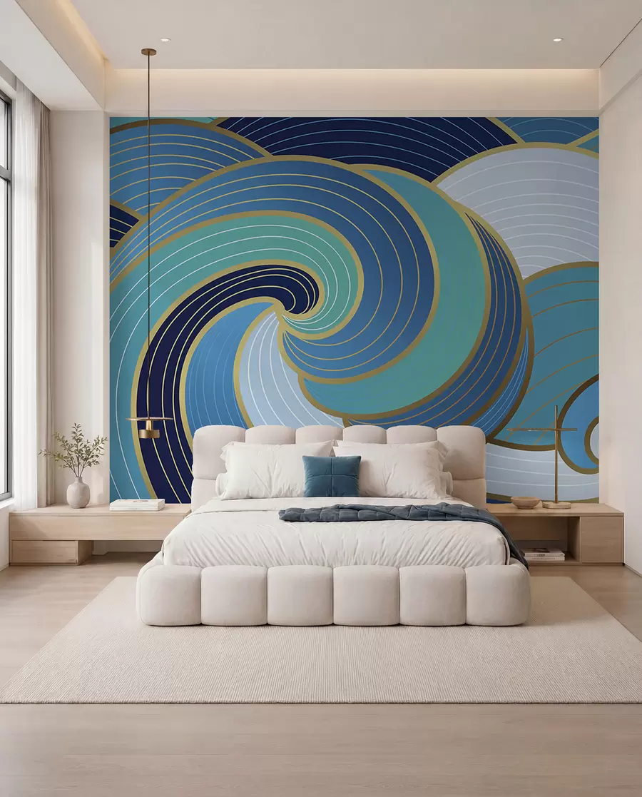 peintures murales Vagues orientales u98590