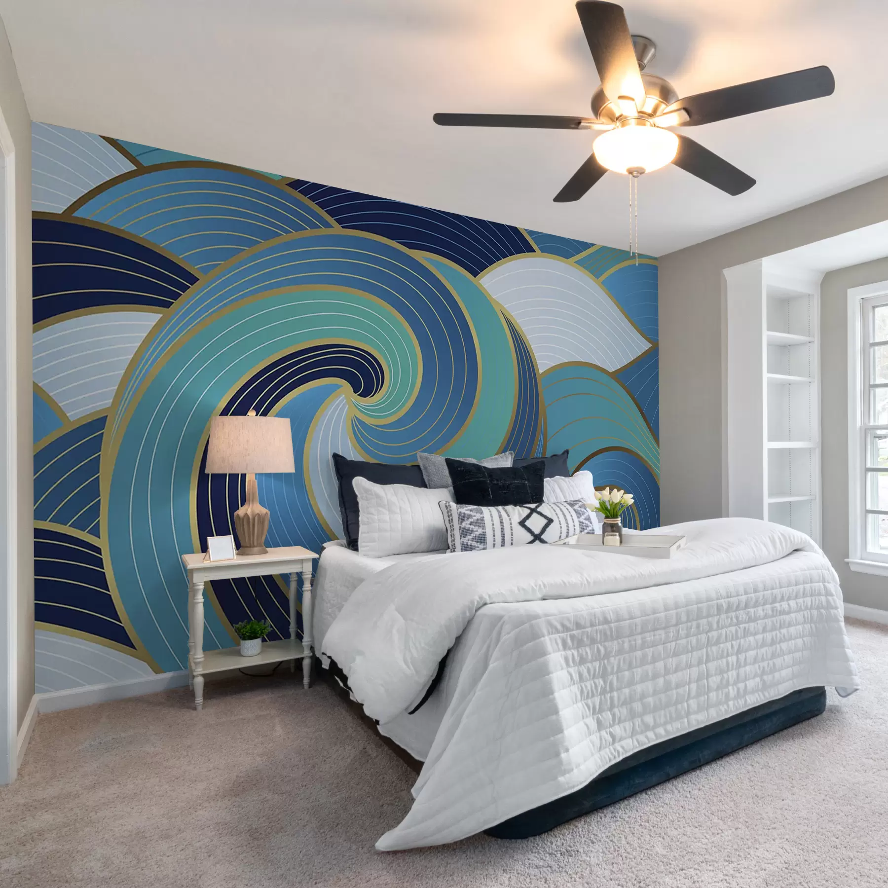 peintures murales Vagues orientales u98590