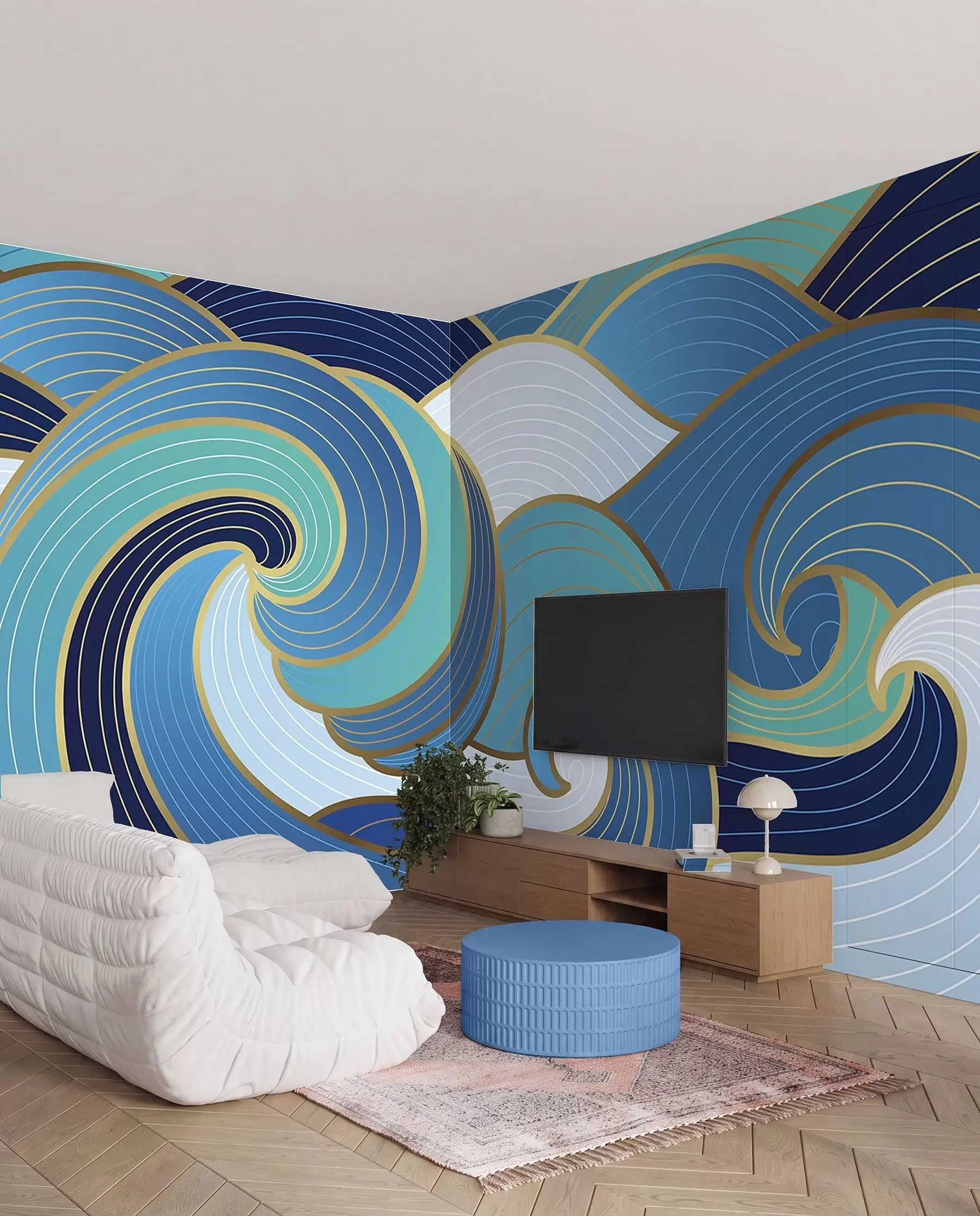 wall murals Eastern waves u98590