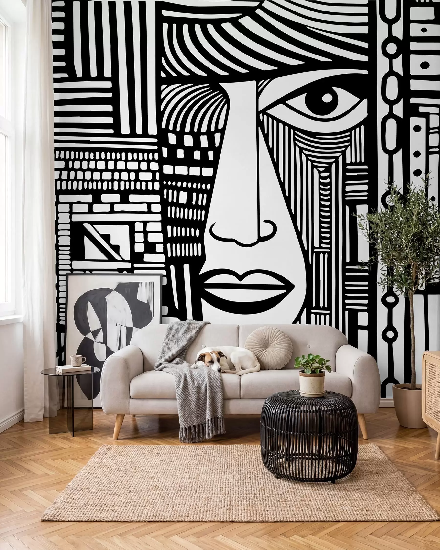 Wall Mural Photo Wallpaper Abstract face u98713