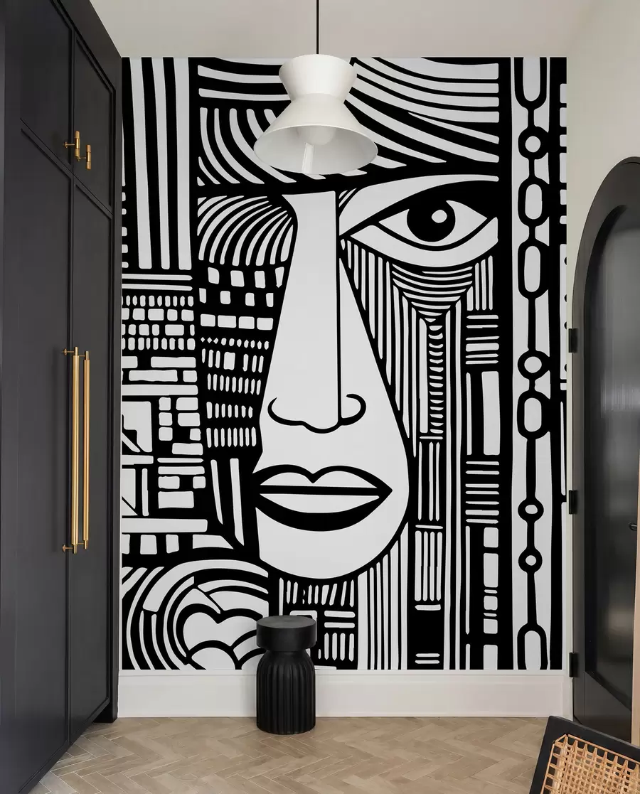 peintures murales Visage abstrait u98713