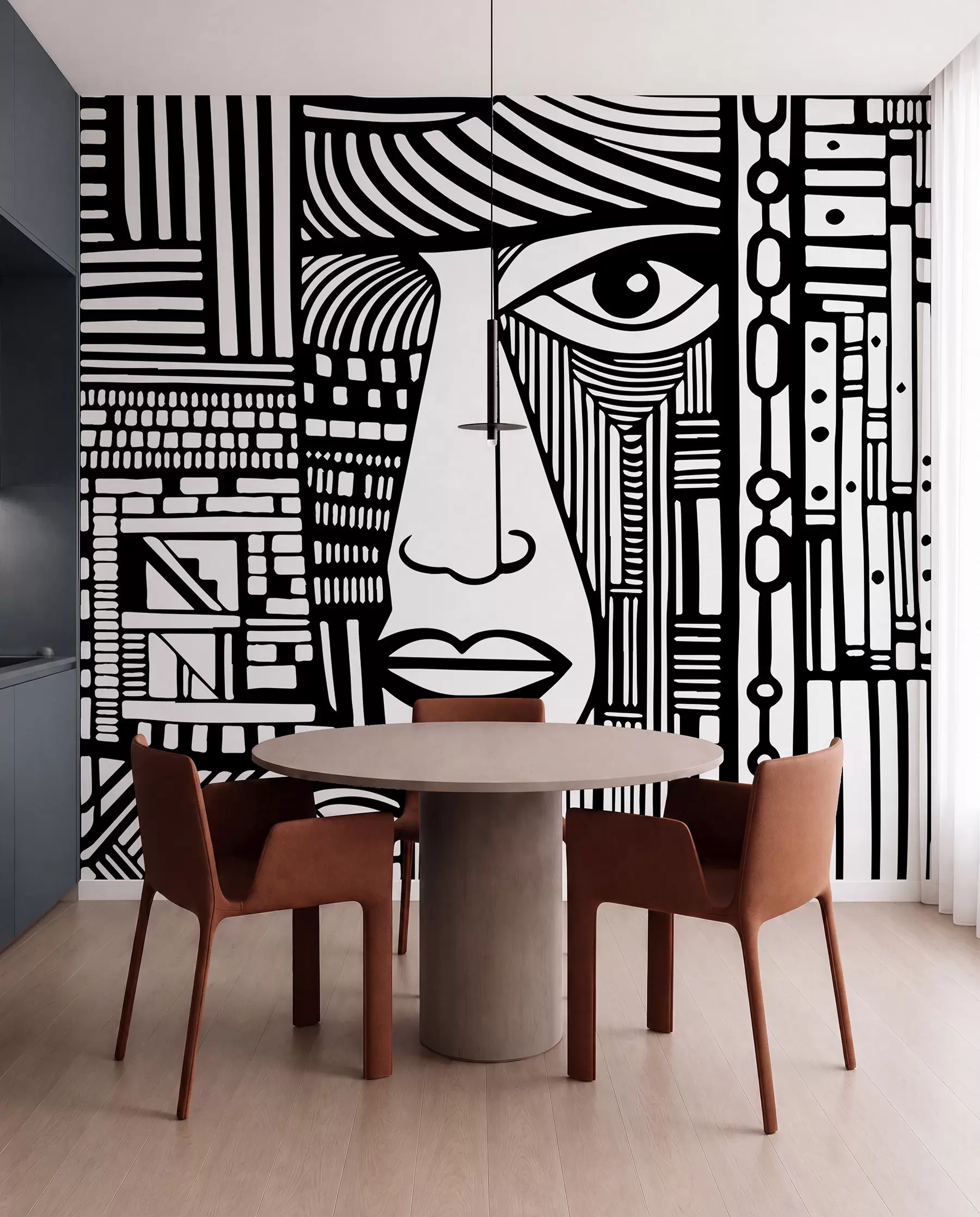 wall murals Abstract face u98713