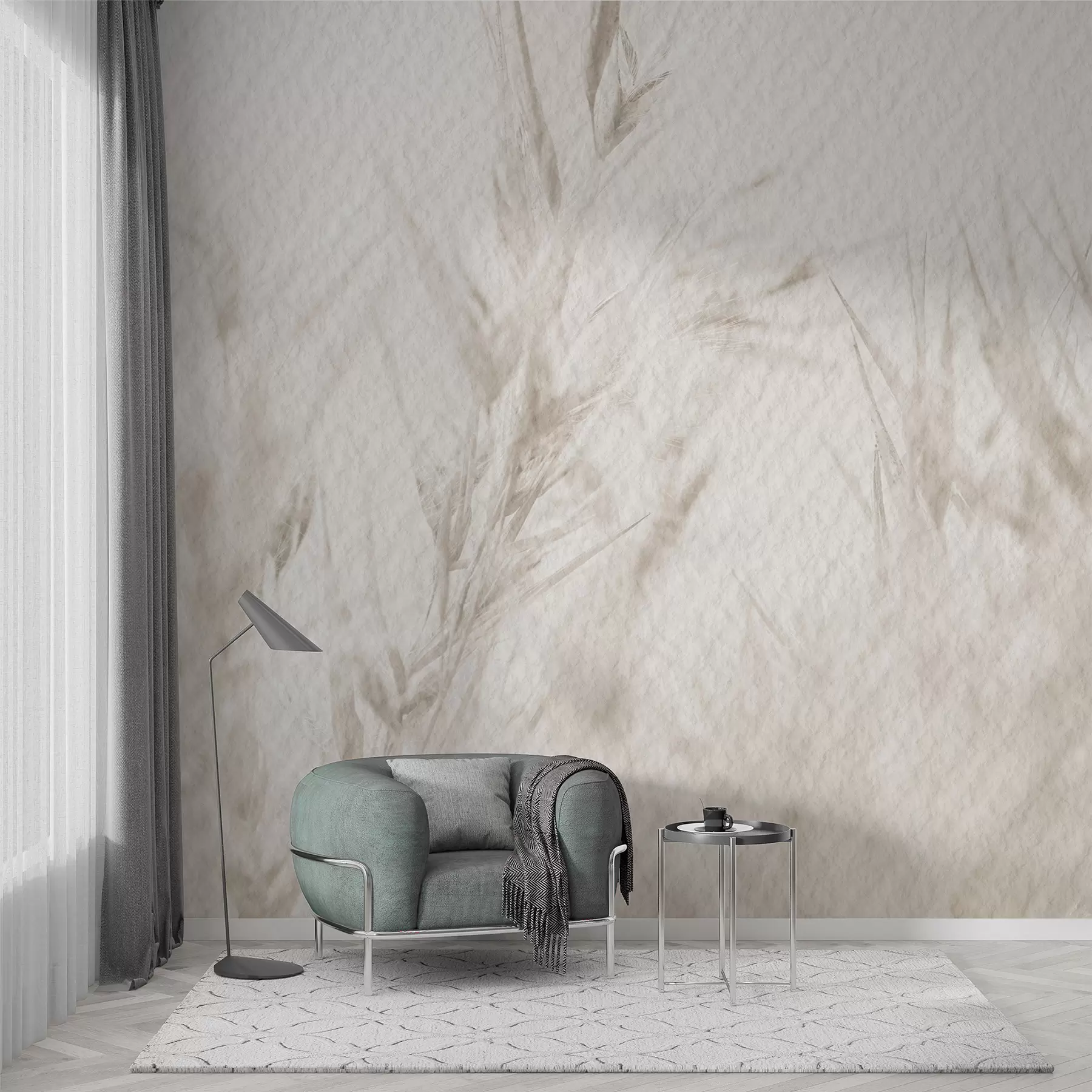 peintures murales Fleurs séchées avec texture de papier vintage u98438