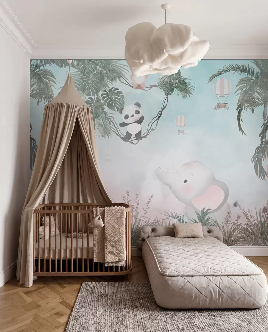 peintures murales Animaux mignons pour une chambre d'enfant u98167
