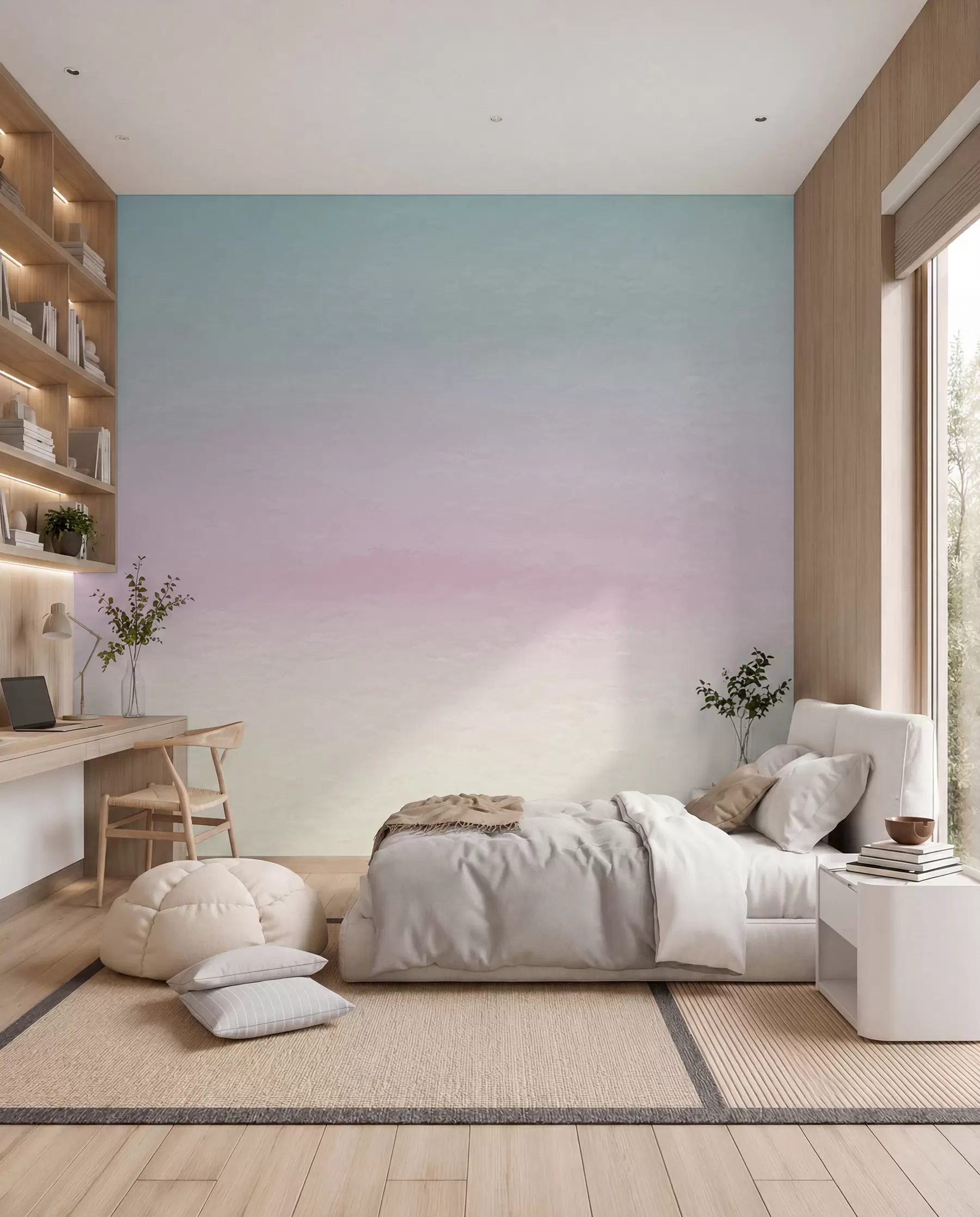 peintures murales Du rose au bleu en dégradé u98238