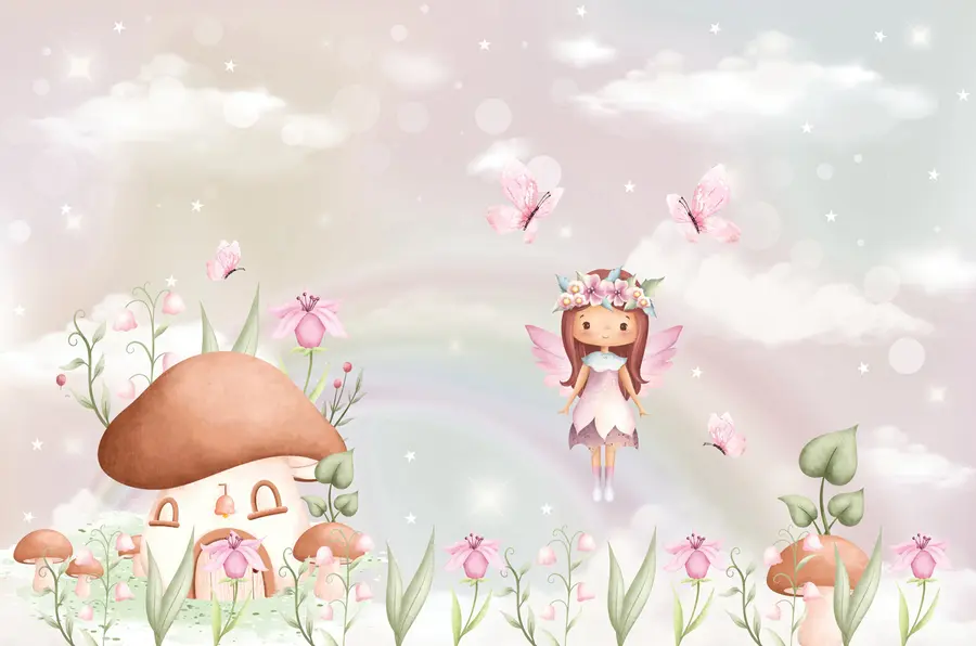 Wall Mural Photo Wallpaper A fairy world with fairies u98735
