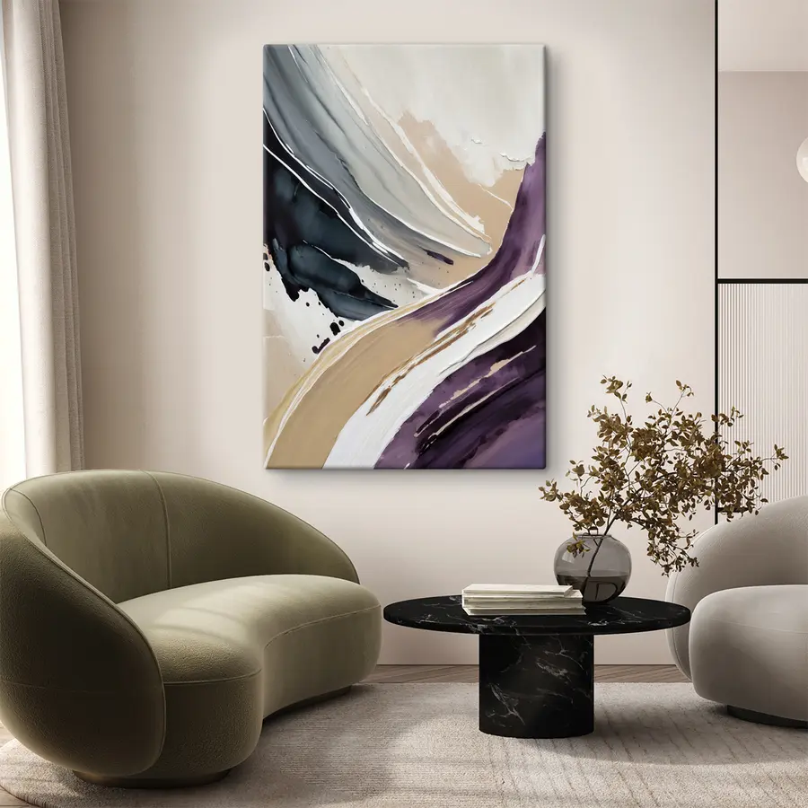 murales Pinceladas fluidas en tonos suaves s36504