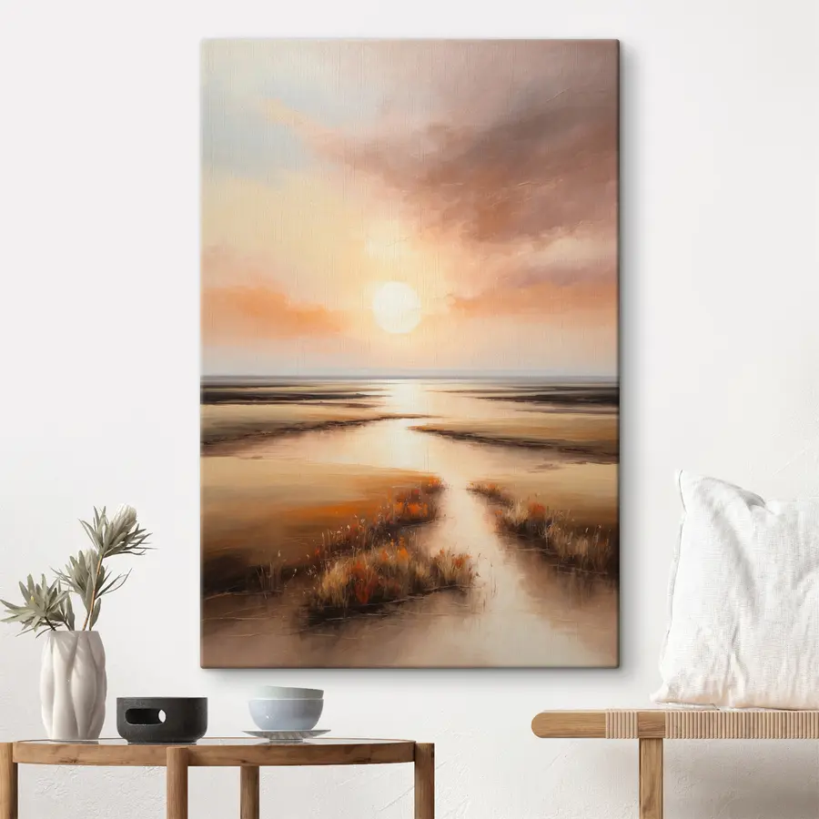 wall murals Serene sunset over tranquil waters s36436