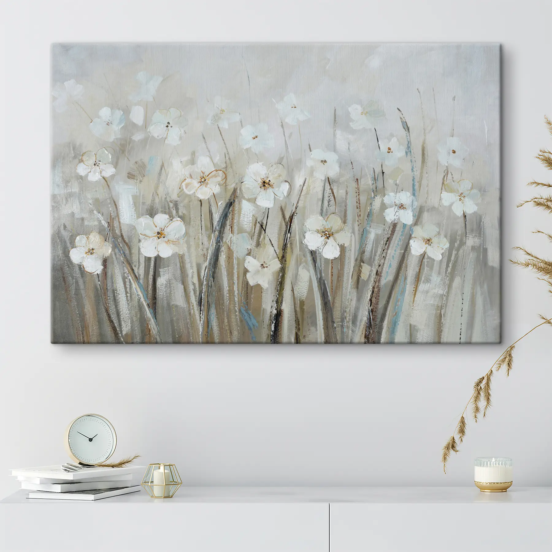 murales Flores delicadas en tonos suaves s36212