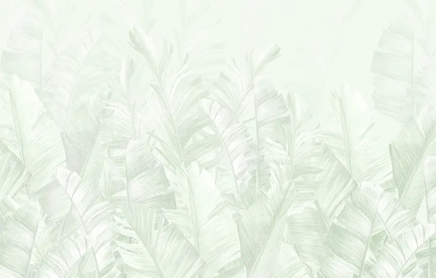 peintures murales Feuilles tendance dans les verts tropicaux u98951v4