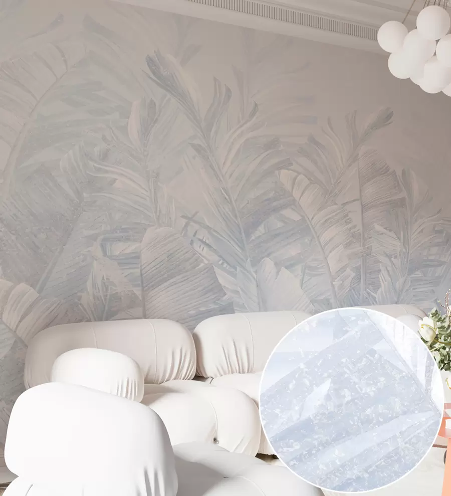 Wall Mural Photo Wallpaper Trendy tropical blue leaves u98951v5