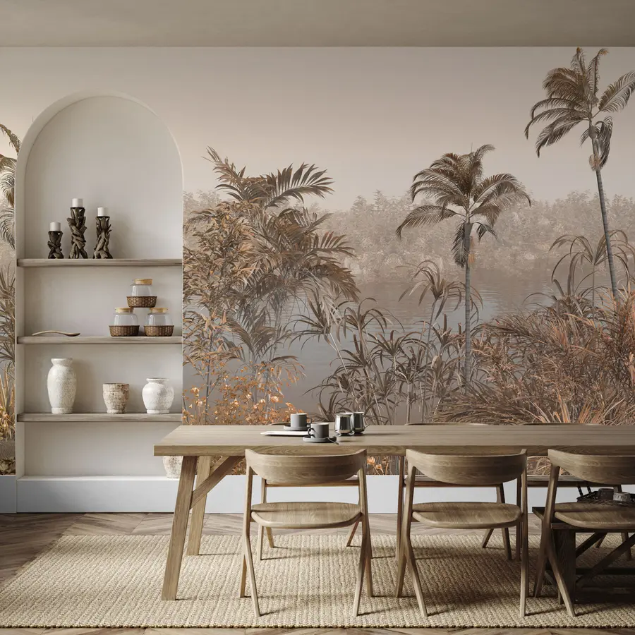Wall Mural Photo Wallpaper Tropical trees and leaves u98929