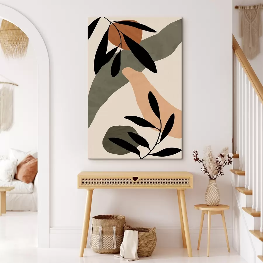 murales Elementos de diseño abstractos inspirados en la naturaleza s36480