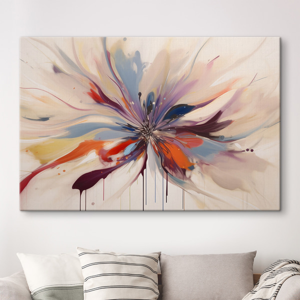 Canvas Vibrant burst of colorful energy, Flower canvas, s36806 : Uwalls.com
