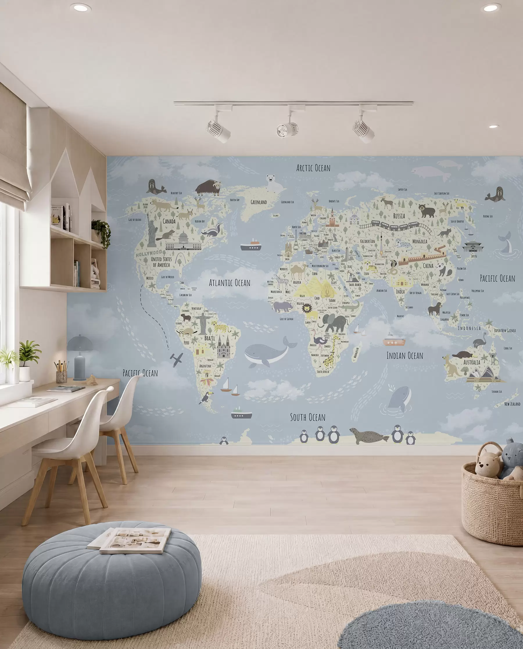 peintures murales Atlas des petites merveilles u96587