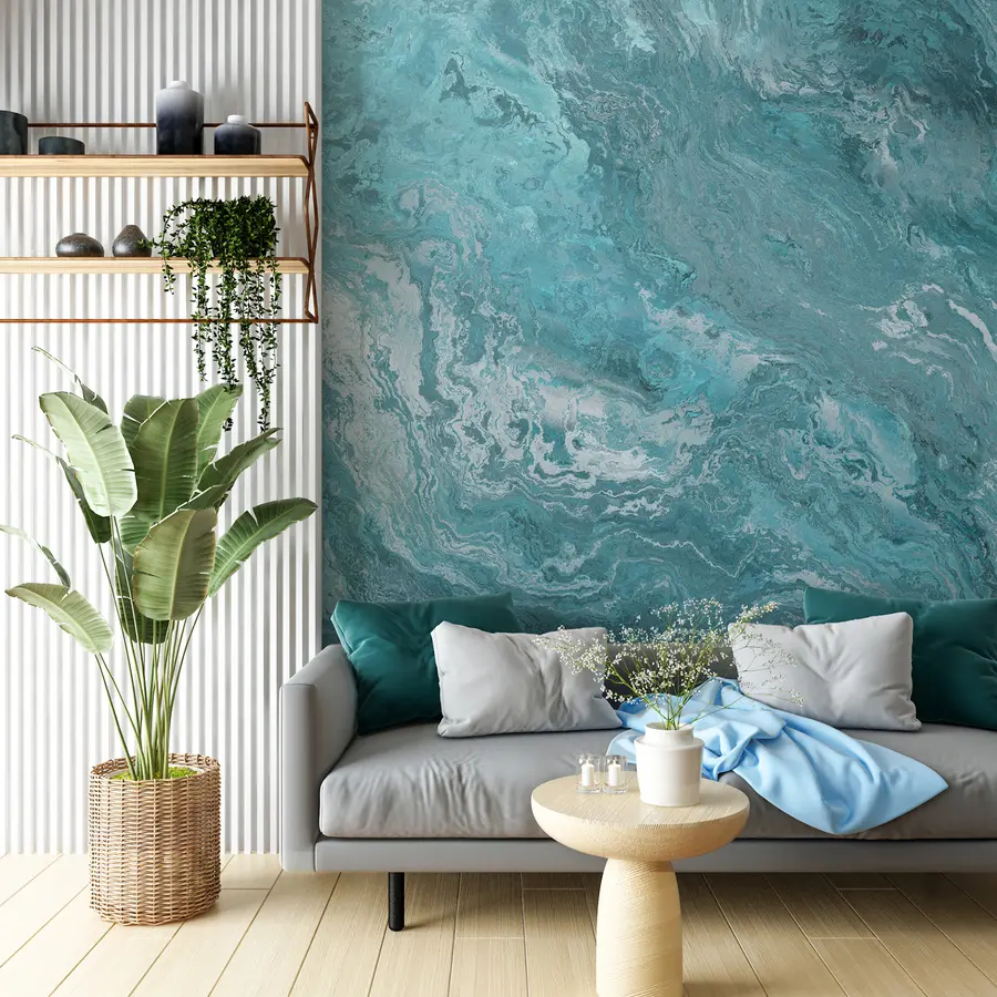 Wall Mural Photo Wallpaper Aquamarine texture u96330
