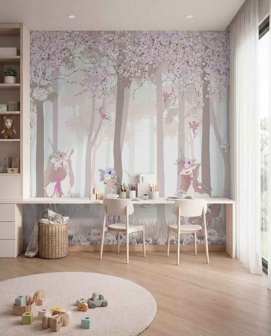 peintures murales Princesses au bois fleuri u98694