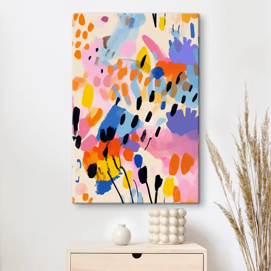 murales Colores vibrantes en una abstracción lúdica s36597