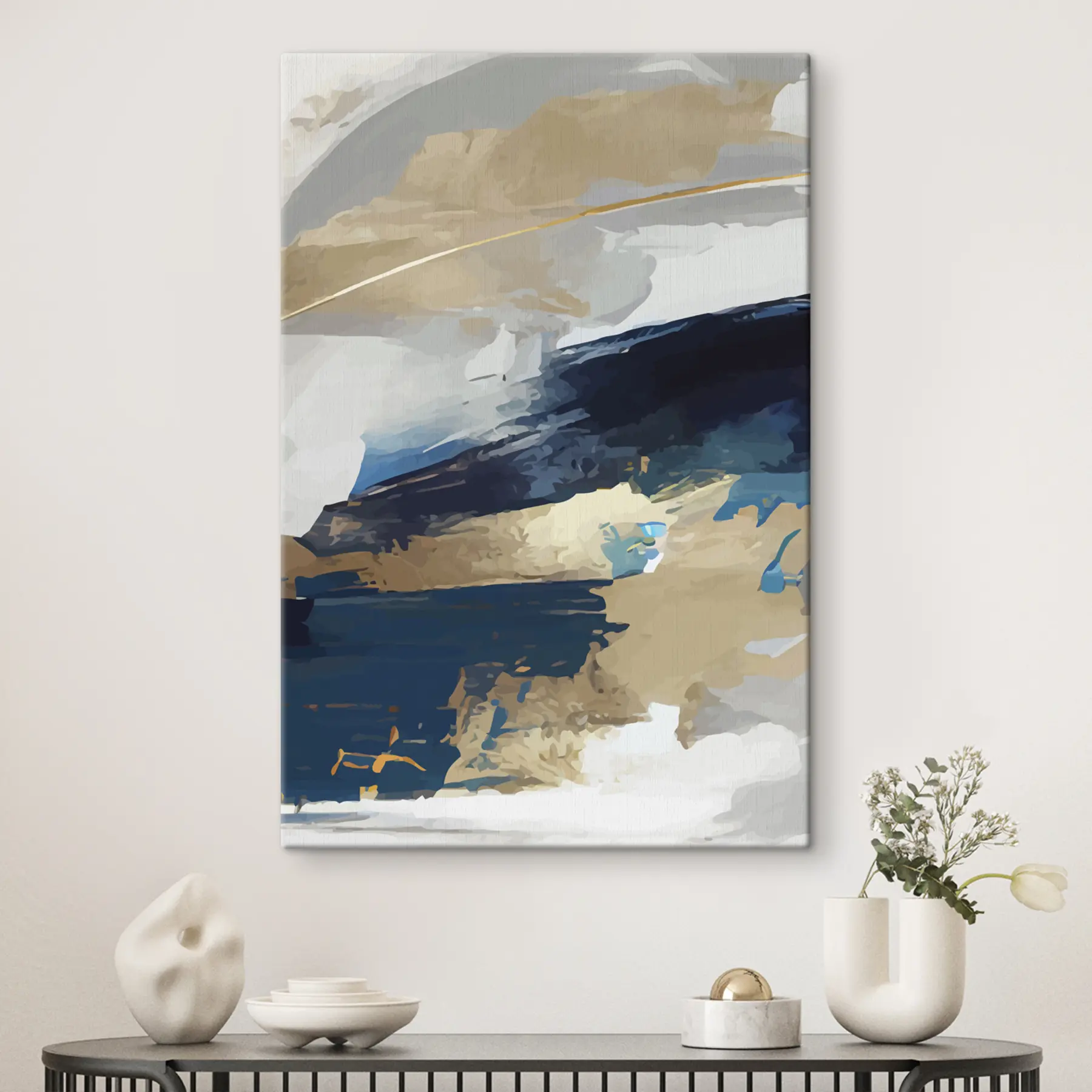 murales Ondas abstractas en colores relajantes s36621