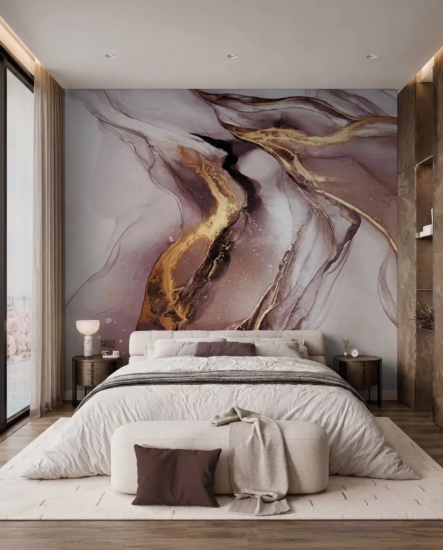wall murals Rose Marble Rivers u18250v1