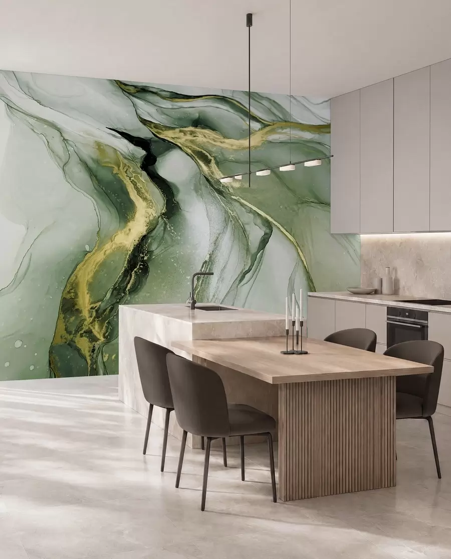 wall murals Green marble u18250v2