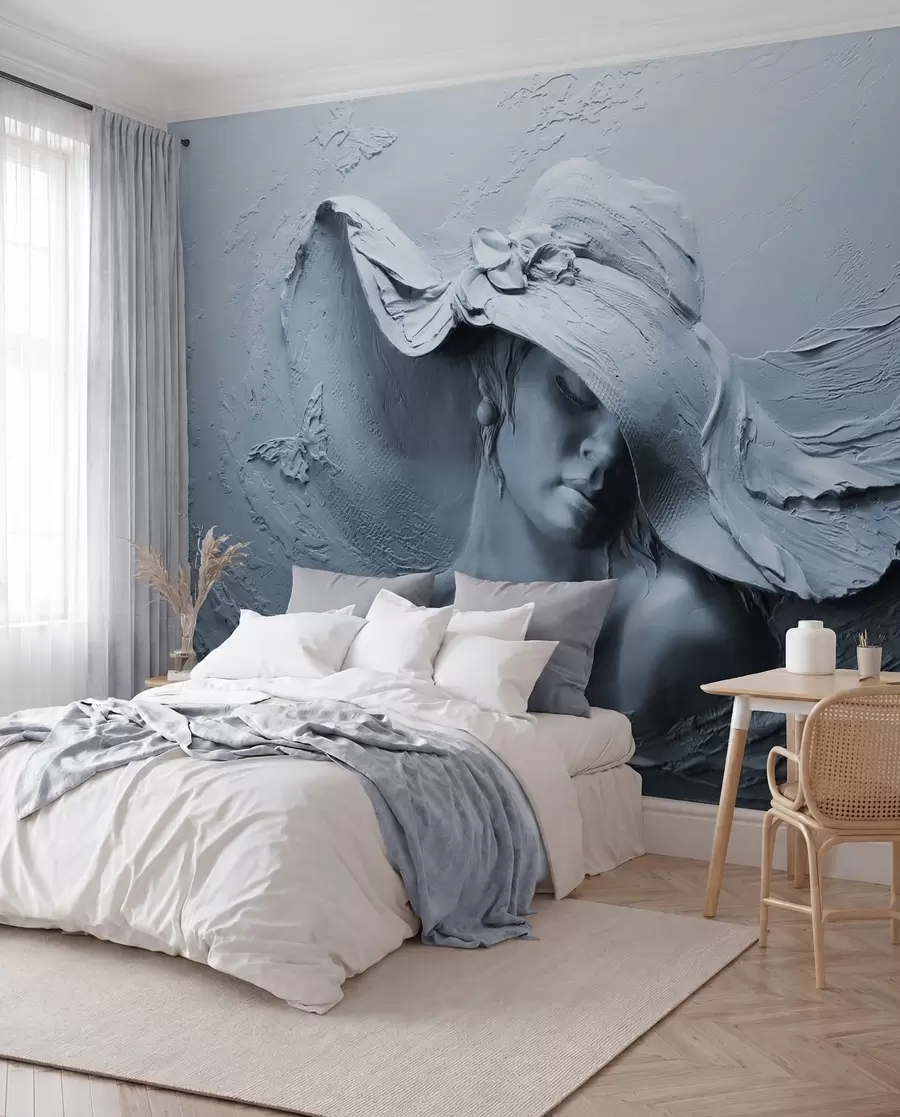 murales Mujer con sombrero 3D u62592v2