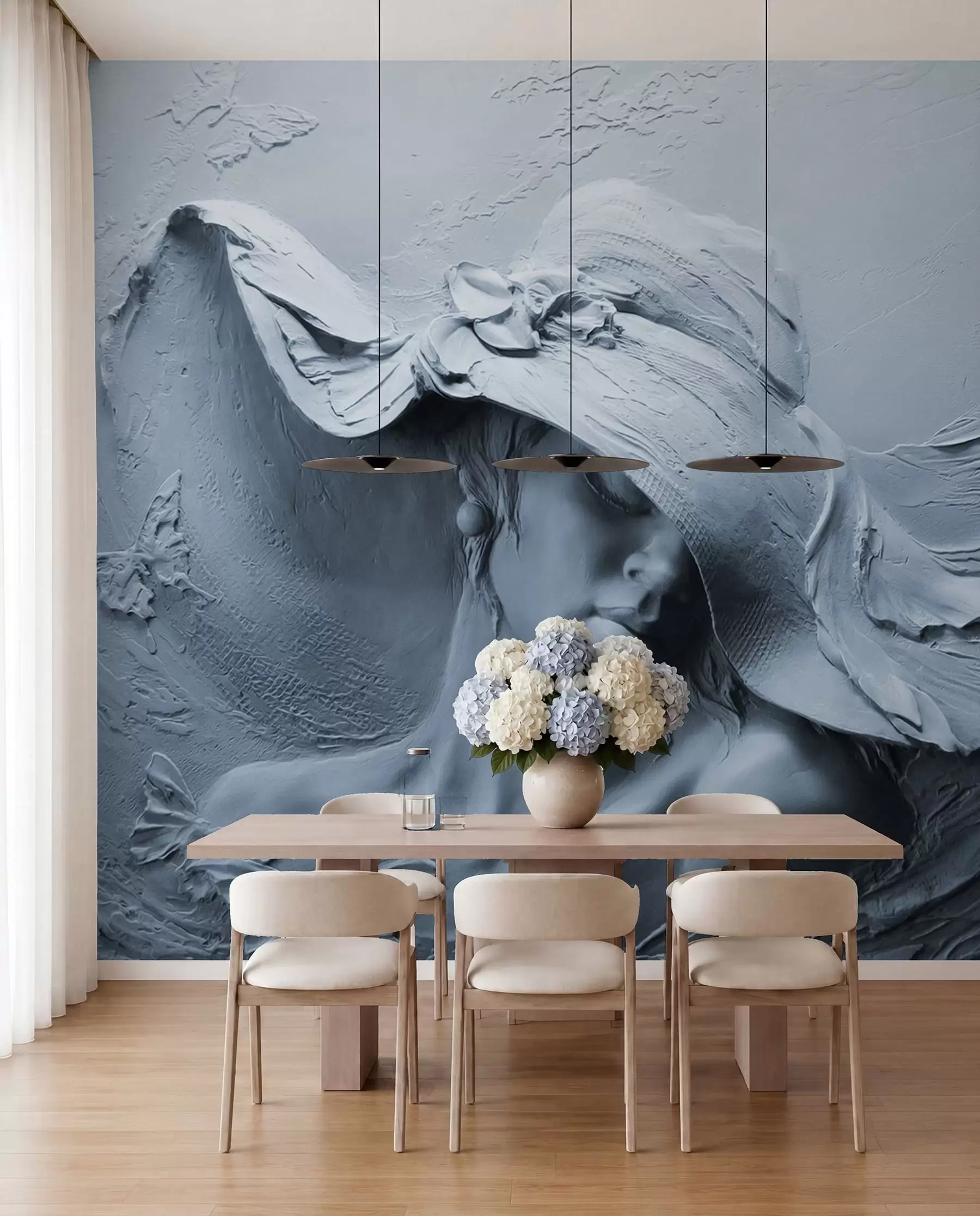 murales Mujer con sombrero 3D u62592v2