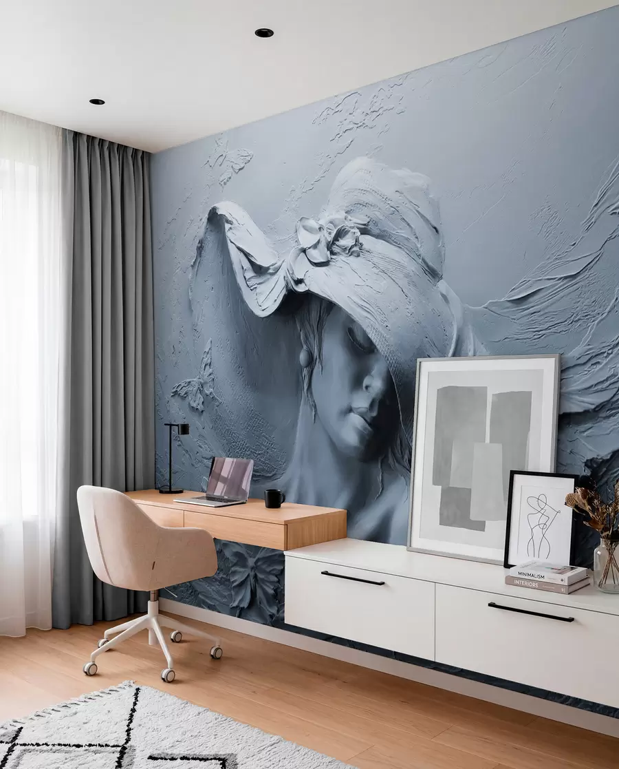 murales Mujer con sombrero 3D u62592v2