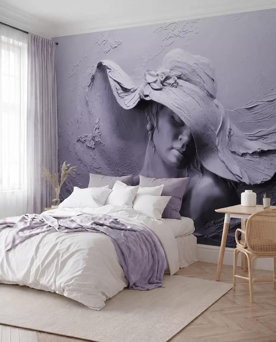murales Mujer con sombrero 3D u62592v3
