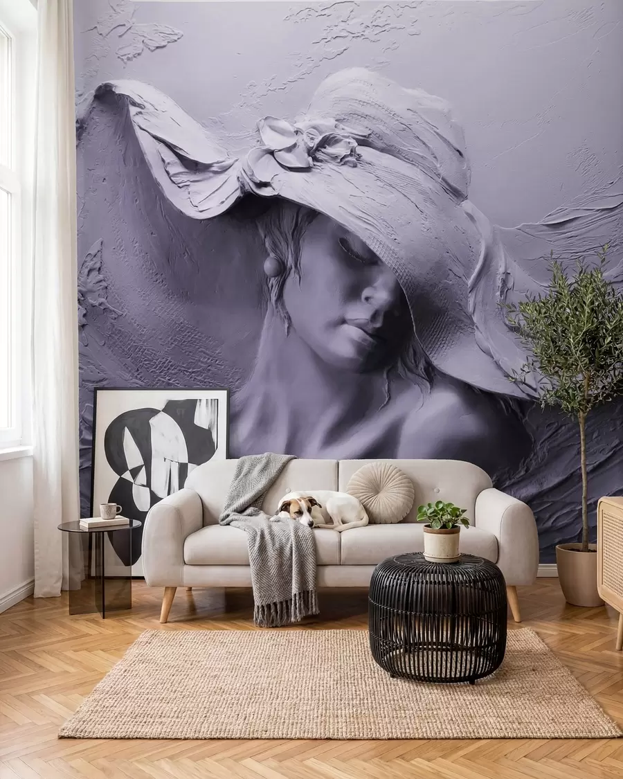 Wall Mural Photo Wallpaper Woman in a hat 3D u62592v3