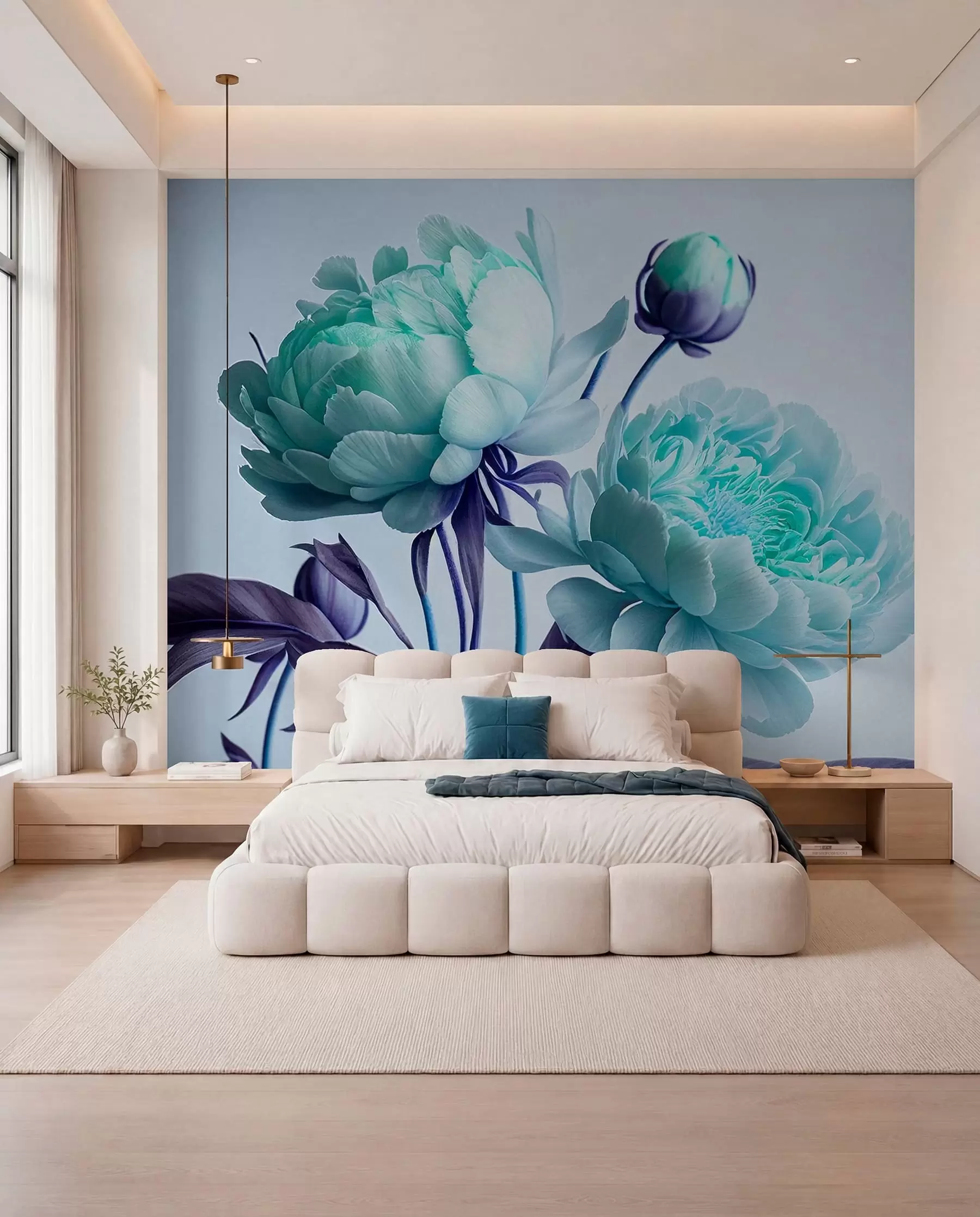 peintures murales fleurs à l'aquarelle u70658v1