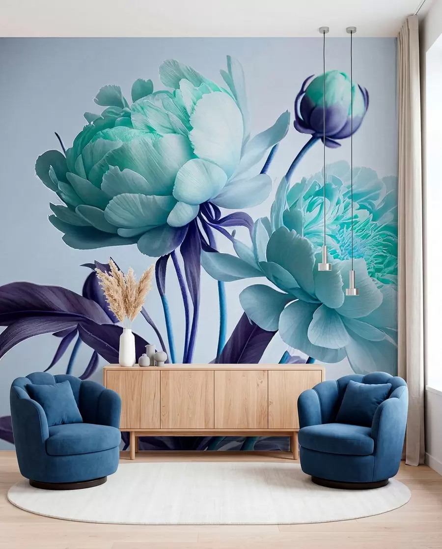 wall murals watercolor flowers u70658v1