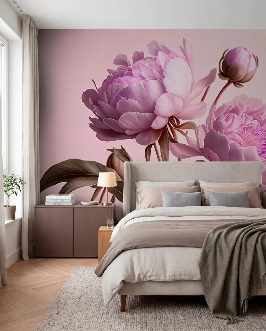 peintures murales fleurs à l'aquarelle u70658v2
