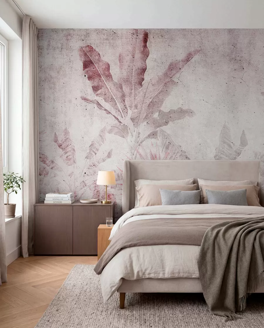 wall murals Weathered Tropics in Rose u73886v2