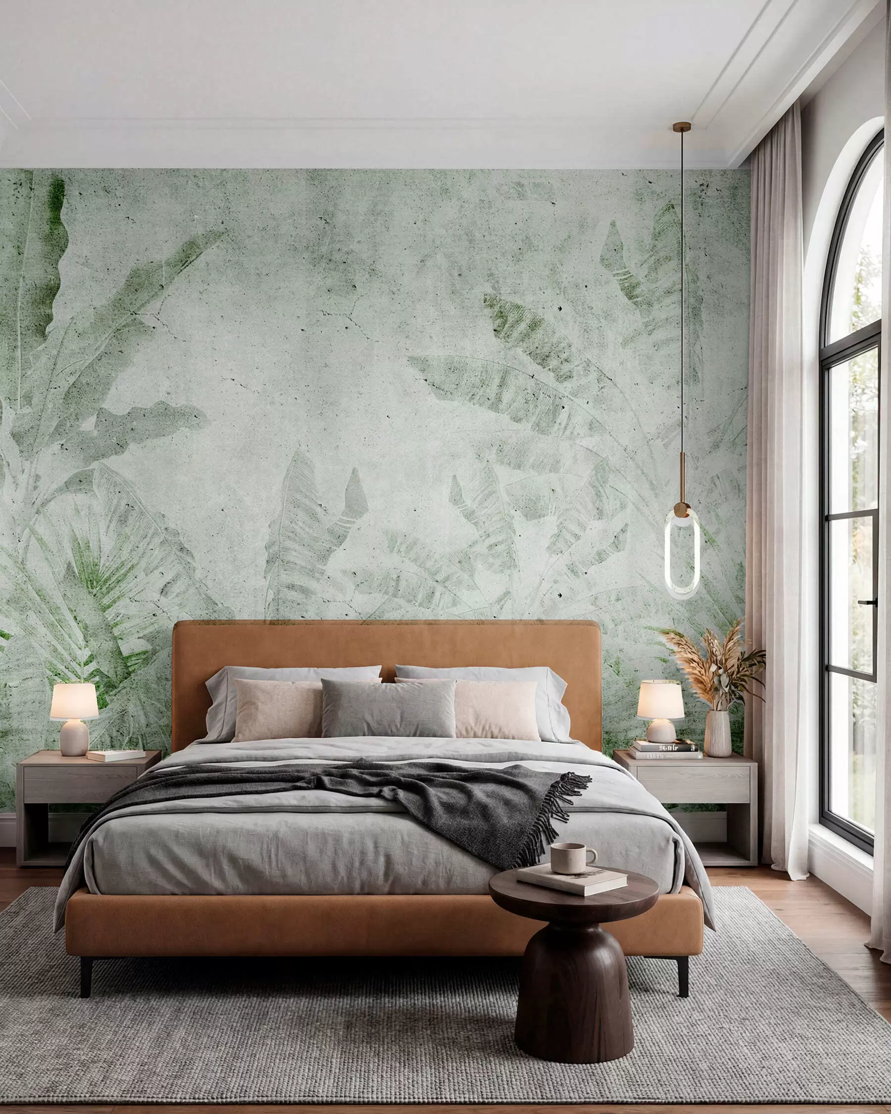 Wall Mural Photo Wallpaper Weathered Tropics in Sage u73886v3