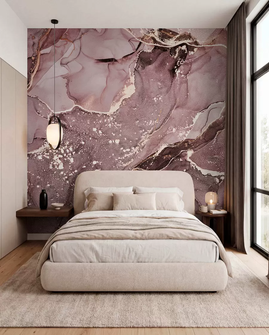peintures murales Marbre rose et ambre u93578v1