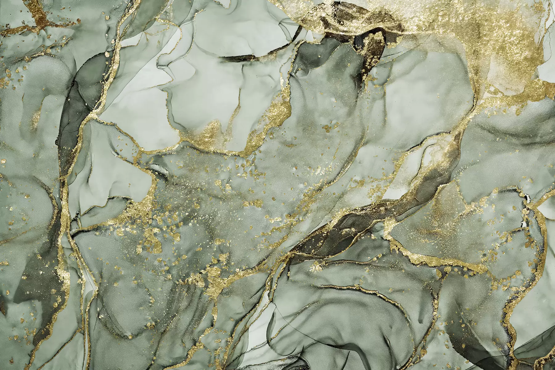 peintures murales Marbre vert u93578v2