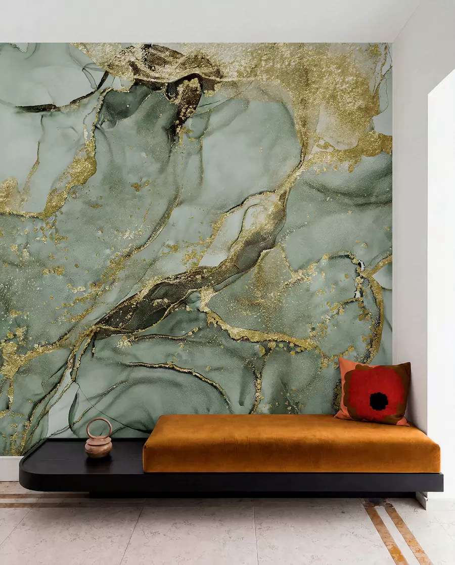 peintures murales Marbre vert u93578v2