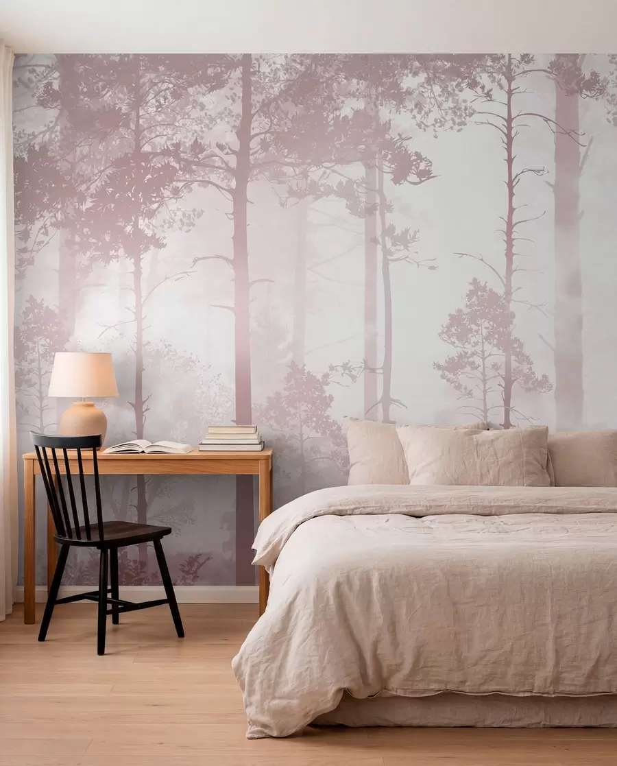 Wall Mural Photo Wallpaper Forest in the fog u94439v1