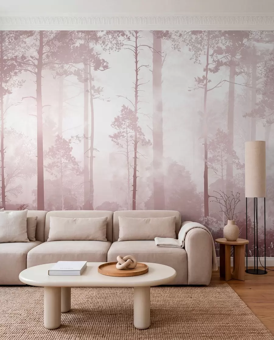 Wall Mural Photo Wallpaper Forest in the fog u94439v1