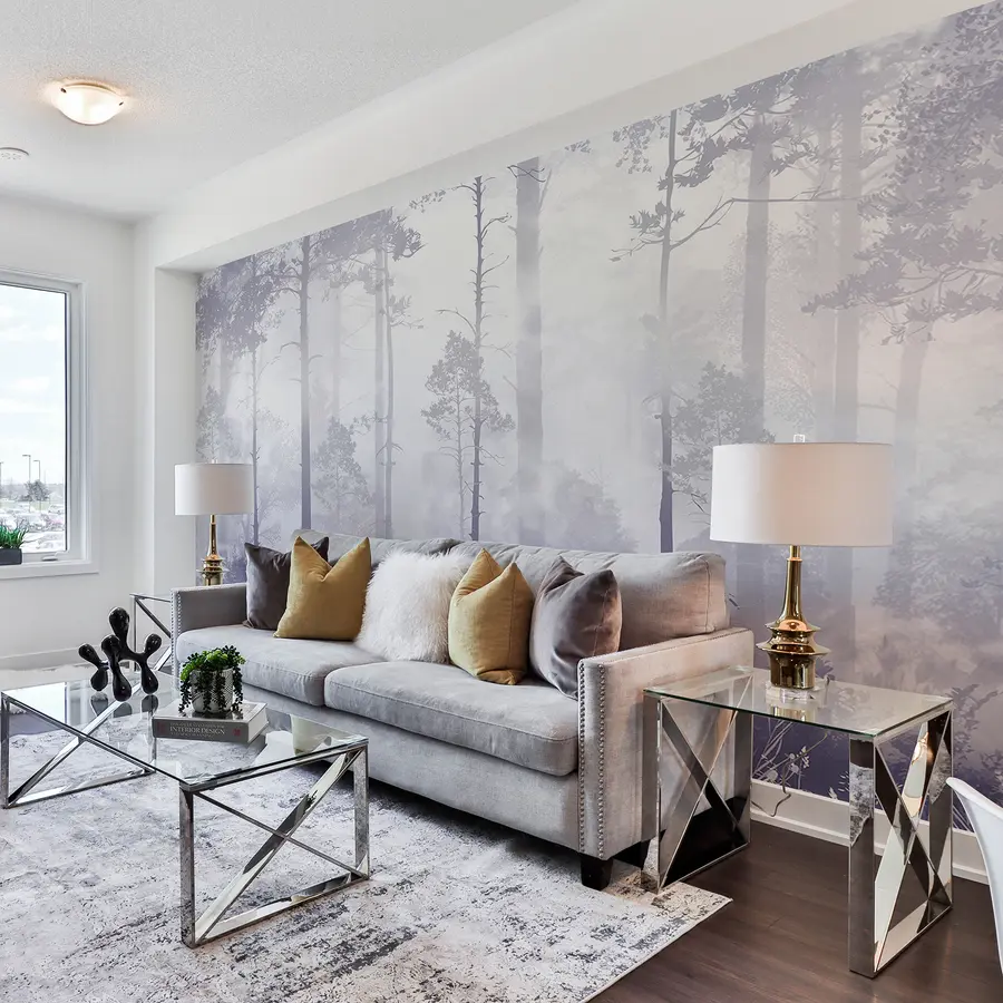 Wall Mural Photo Wallpaper Forest in the fog u94439v4