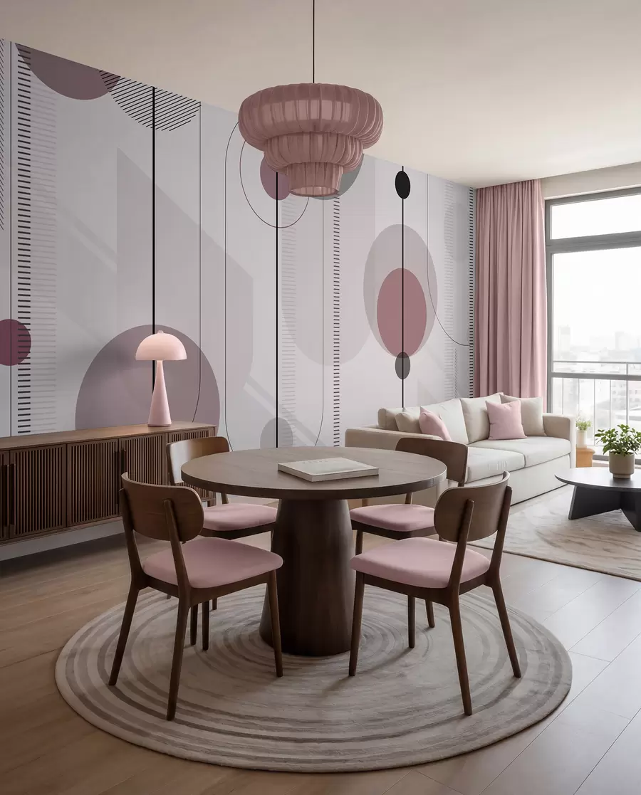 wall murals Rose Circles on Strings u95379v2